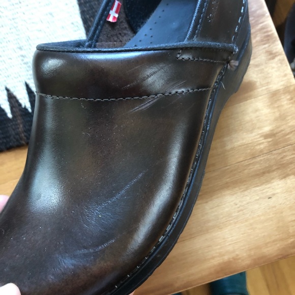 Sanita Brown women’s Leather Clogs Size 38 (US 7.5) - Picture 6 of 7